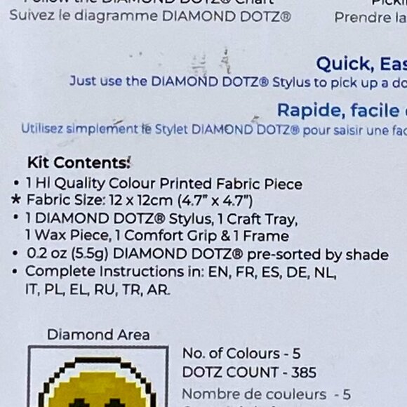NWT Diamond Dotz Emoji Diamond Art Kit - Picture 3 of 4